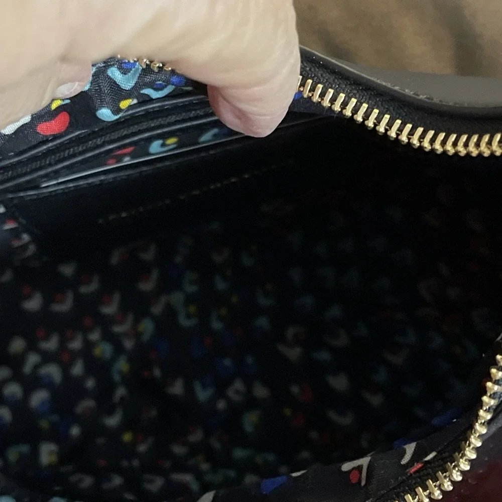 NWT French Connection Moritz Hobo Bag Womens Black Textured Zip‎ Purse Shoulder